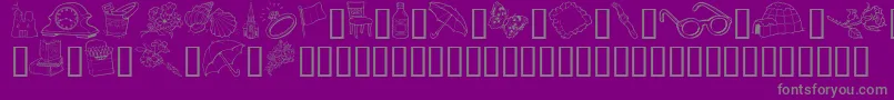 GeGrabBagI Font – Gray Fonts on Purple Background