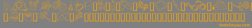 More about GeGrabBagI Font GeGrabBagI Font – Orange Fonts on Gray Background
