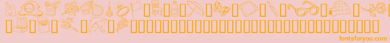 GeGrabBagI Font – Orange Fonts on Pink Background