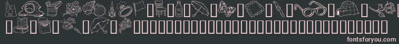 GeGrabBagI Font – Pink Fonts on Black Background