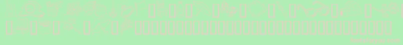 GeGrabBagI Font – Pink Fonts on Green Background