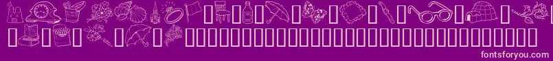 GeGrabBagI Font – Pink Fonts on Purple Background