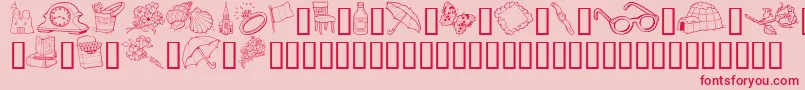 fuente GeGrabBagI – Fuentes Rojas Sobre Fondo Rosa