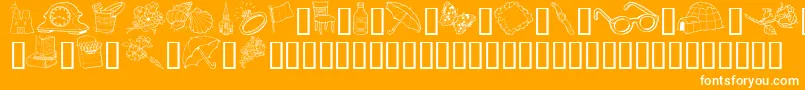 GeGrabBagI Font – White Fonts on Orange Background