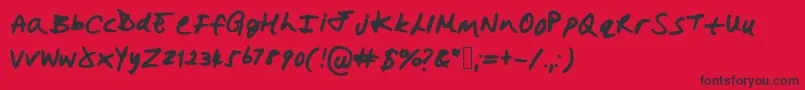 Hollysharpie Font – Black Fonts on Red Background