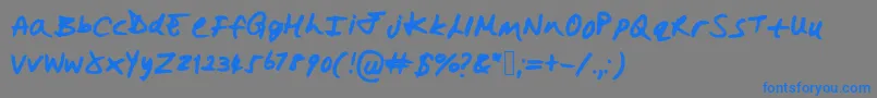 Hollysharpie-Schriftart – Blaue Schriften auf grauem Hintergrund