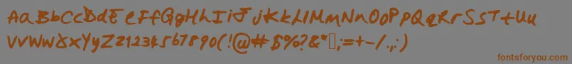 Hollysharpie Font – Brown Fonts on Gray Background