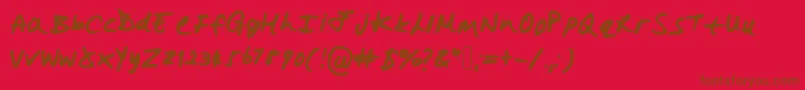 Fonte Hollysharpie – fontes marrons em um fundo vermelho
