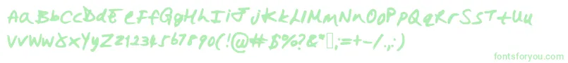 Fonte Hollysharpie – fontes verdes em um fundo branco