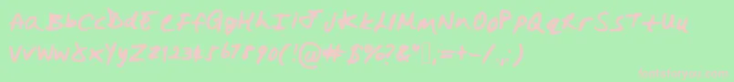 Hollysharpie Font – Pink Fonts on Green Background