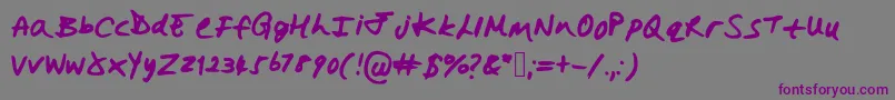 Hollysharpie Font – Purple Fonts on Gray Background