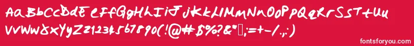 Hollysharpie Font – White Fonts on Red Background