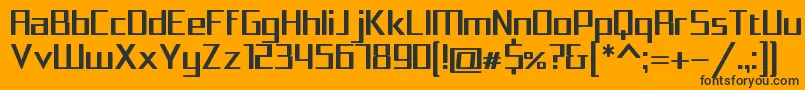 SquareaRegular Font – Black Fonts on Orange Background