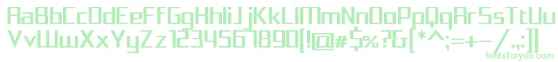 SquareaRegular Font – Green Fonts on White Background