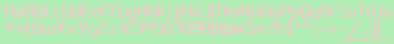 SquareaRegular Font – Pink Fonts on Green Background