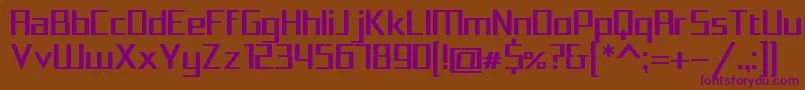 SquareaRegular Font – Purple Fonts on Brown Background