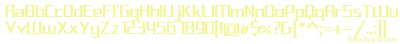 SquareaRegular Font – Yellow Fonts on White Background