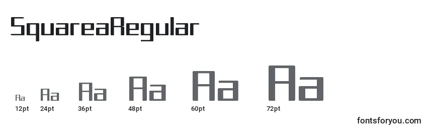 SquareaRegular Font Sizes