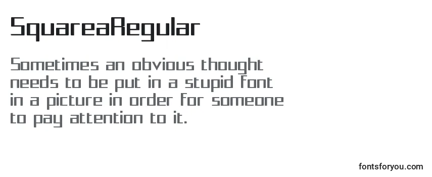 SquareaRegular Font