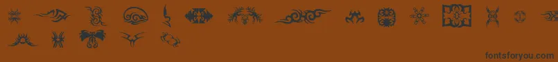 TtfTattoef Font – Black Fonts on Brown Background