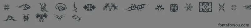 TtfTattoef Font – Black Fonts on Gray Background