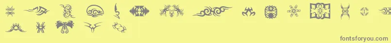 TtfTattoef Font – Gray Fonts on Yellow Background