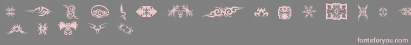 TtfTattoef Font – Pink Fonts on Gray Background