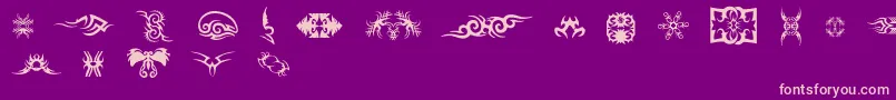 TtfTattoef Font – Pink Fonts on Purple Background
