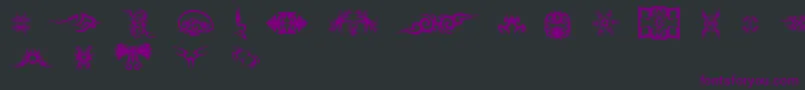 TtfTattoef Font – Purple Fonts on Black Background