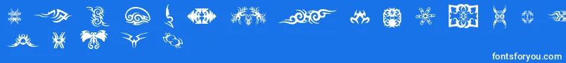 TtfTattoef Font – White Fonts on Blue Background