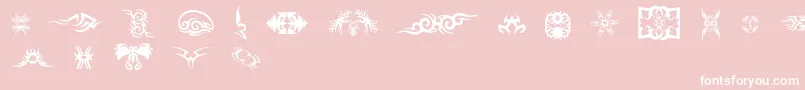 TtfTattoef Font – White Fonts on Pink Background