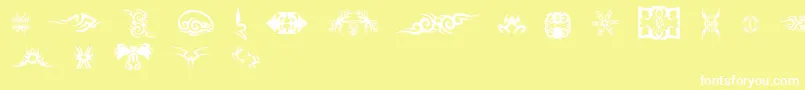 フォントTtfTattoef – 黄色い背景に白い文字
