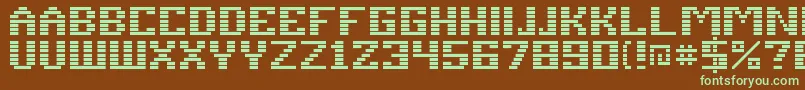 Czcionka Esper – zielone czcionki na brązowym tle