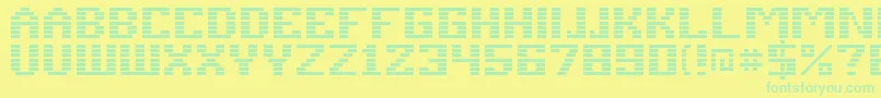 Esper Font – Green Fonts on Yellow Background