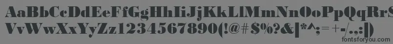 Urwbodonidextbolnar Font – Black Fonts on Gray Background