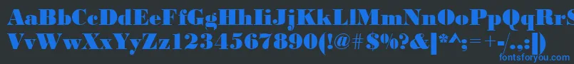 Urwbodonidextbolnar Font – Blue Fonts on Black Background