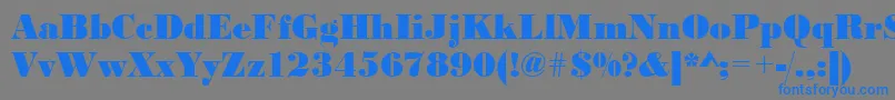 Urwbodonidextbolnar Font – Blue Fonts on Gray Background