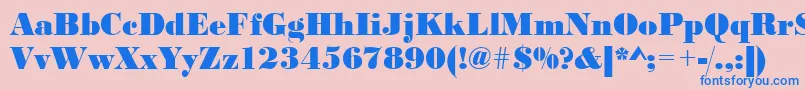 Urwbodonidextbolnar Font – Blue Fonts on Pink Background