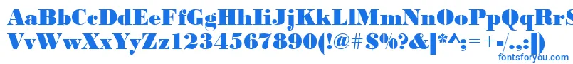 Urwbodonidextbolnar Font – Blue Fonts on White Background