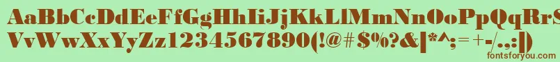 Шрифт Urwbodonidextbolnar – коричневые шрифты на зелёном фоне