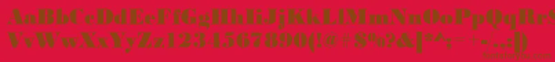 Urwbodonidextbolnar Font – Brown Fonts on Red Background