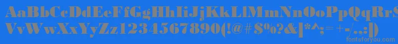 Urwbodonidextbolnar Font – Gray Fonts on Blue Background