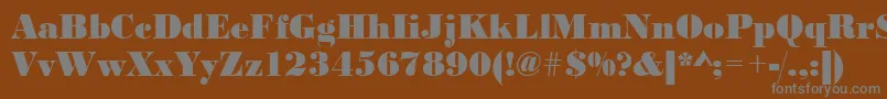 Urwbodonidextbolnar Font – Gray Fonts on Brown Background