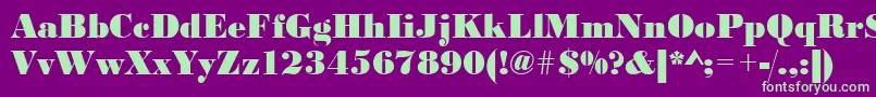 Urwbodonidextbolnar Font – Green Fonts on Purple Background