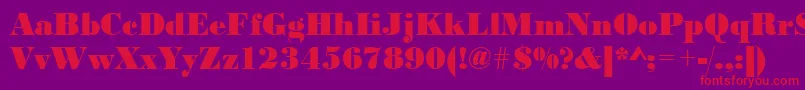 Urwbodonidextbolnar Font – Red Fonts on Purple Background