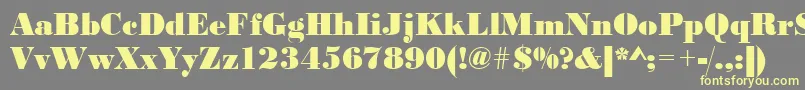 Urwbodonidextbolnar Font – Yellow Fonts on Gray Background