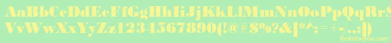 Urwbodonidextbolnar Font – Yellow Fonts on Green Background