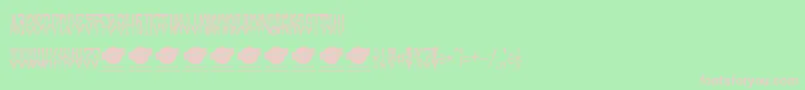 MonstatagPersonaluse Font – Pink Fonts on Green Background