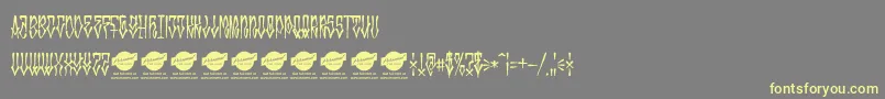 MonstatagPersonaluse-Schriftart – Gelbe Schriften auf grauem Hintergrund
