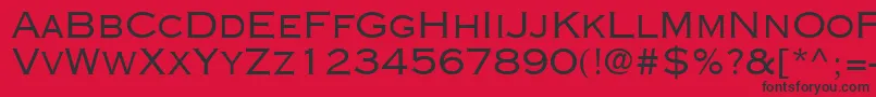 フォントCopperplateSsi – 赤い背景に黒い文字